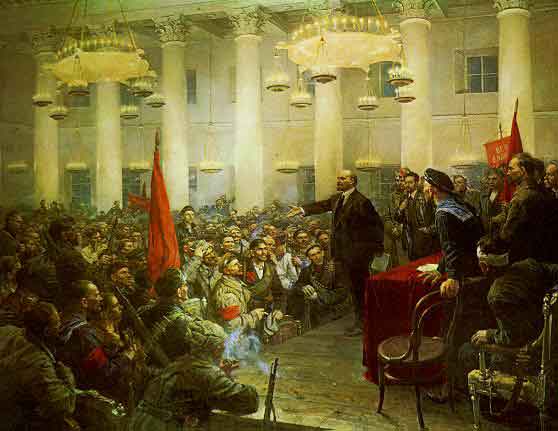 Soudruh V. I. Lenin promlouv k fanoukm a hrm HC Ham v Medvdov arn