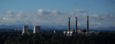 Panorama tebovick erem a zpadn sti Beskyd.