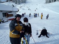 Lyovaka v Kapplu, Lena, Ra, Baras a neznm snowbordelista.