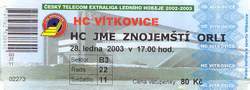 Vstupenka do Vítkovice aréna na zápas HC Vítkovice - HC Znojemští Orli
